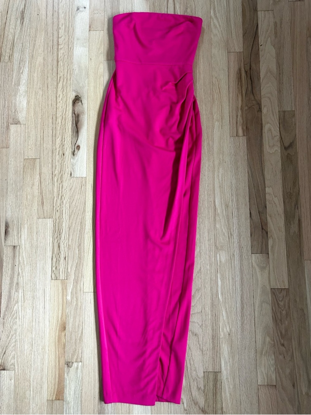 NBD lucilda gown formal maxi dress ruched fitted hot pink revolve size S - Picture 4 of 12